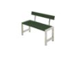 Plus Cafébank mit Rückenlehne Kiefer-Fichte grün 127 cm 