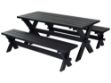 Plus Nostalgi Plankengarnitur 177 cm schwarz Tisch und 2 Bänke