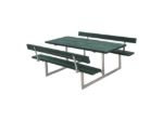 Plus Basic Picknicktisch mit 2 Rückenlehnen Retex Upcycling grün 177 x 184 cm Gastronomie