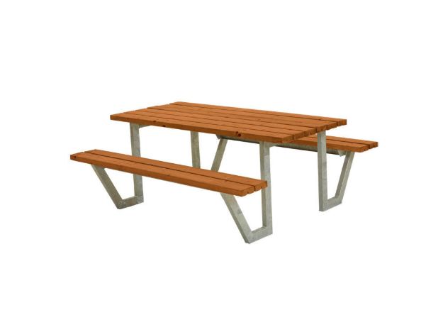 Plus Wega Picknicktisch Kiefer-Fichte teakfarben 177 cm