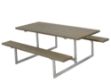 Plus Basic Picknicktisch Kiefer-Fichte graubraun 177 x 160 x 73 cm Garten-Sitzgruppe 