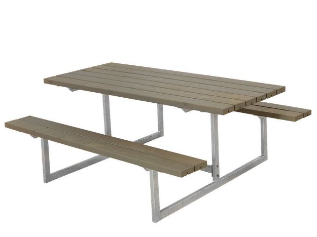 Plus Basic Picknicktisch Kiefer-Fichte graubraun 177 x 160 x 73 cm Garten-Sitzgruppe 