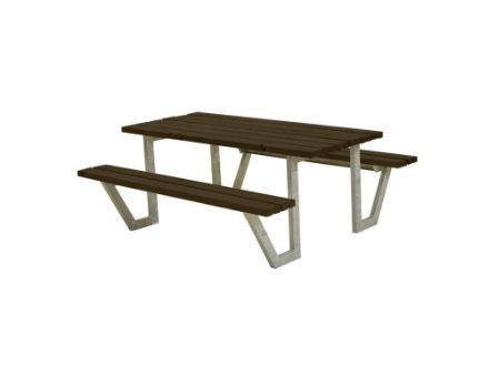 Plus Wega Picknicktisch Kiefer-Fichte schwarz 177 cm Plus Wega Picknicktisch Kiefer-Fichte schwarz 177 cm