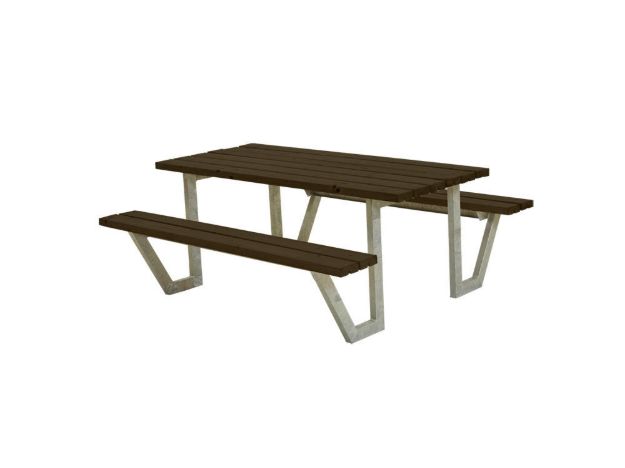 Plus Wega Picknicktisch Kiefer-Fichte schwarz 177 cm