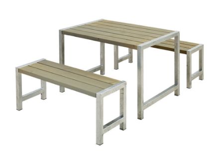 Plus Cafégarnitur Kiefer-Fichte graubraun 127 cm Plus Cafégarnitur Kiefer-Fichte graubraun 127 cm