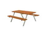 Plus Alpha Picknicktisch Kiefer-Fichte teakfarben 177 x 161 x 73cm