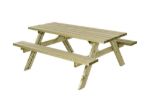 Plus Picknicktisch mit Klappsitzen Kiefer-Fichte unbehandelt 177 cm 