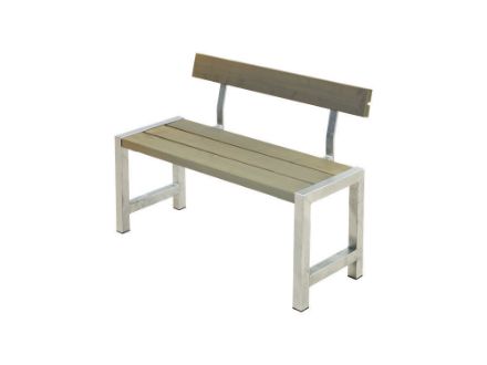 Plus Cafébank mit Rückenlehne Kiefer-Fichte graubraun 127 cm Plus Cafébank mit Rückenlehne Kiefer-Fichte graubraun 127 cm