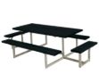 Plus Basic Sitzgruppe mit 2 Anbauten Kiefer-Fichte schwarz 260 x 160 cm