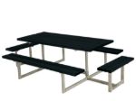 Plus Basic Sitzgruppe mit 2 Anbauten Kiefer-Fichte schwarz 260 x 160 cm