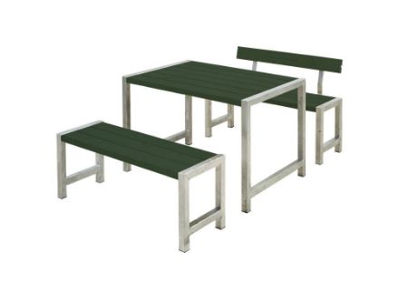 Plus Cafégarnitur mit 1 Rückenlehne Kiefer-Fichte grün 127 cm Plus Cafégarnitur mit 1 Rückenlehne Kiefer-Fichte grün 127 cm