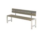 Plus Rückenlehne Kiefer-Fichte graubraun für Plankenbank mit Beschlag 177 cm