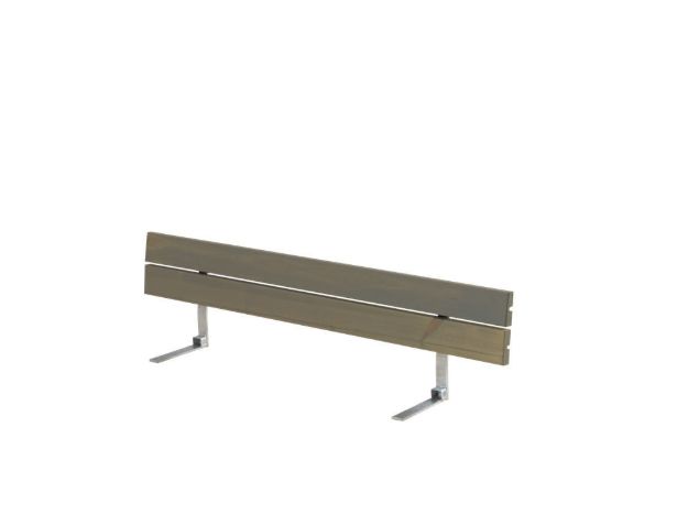 Plus Rückenlehne Kiefer-Fichte graubraun für Plankenbank mit Beschlag 166 cm