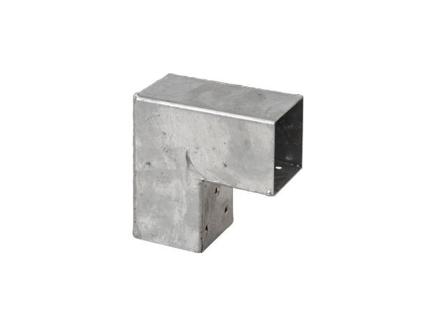 Plus Cubic Single-Eckbeschlag verzinkt für 7 x 7 cm