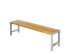 Picture of Plus teak-colored backrest for plank bench with fittings 177 cm