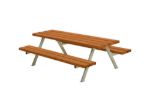 Plus Alpha Junior Picknicktisch Kiefer-Fichte teakfarben 177 x 118 x 57cm