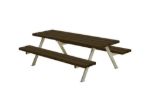 Plus Alpha Junior Picknicktisch Kiefer-Fichte schwarz 177 x 118 x 57cm