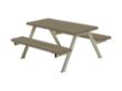 Plus Alpha Junior Picknicktisch Kiefer-Fichte graubraun 118 x 118 x 57cm