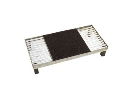 Plus Cubic Rost mit mittiger Matte und höhenverstellbarem Stahlrahmen 40 x 80 x 12,3 cm Plus Cubic Rost mit mittiger Matte und höhenverstellbarem Stahlrahmen 40 x 80 x 12,3 cm