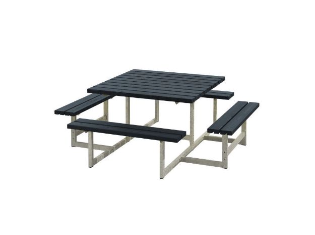 Plus Picnic Picknicktisch 8-Sitzer schwarz 200 cm
