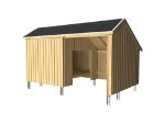 Bild von Plus Multihaus Shelter 432 x 248 x 250 cm zum Einbetonieren mit Dachpappe und Aluleisten