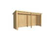 Plus Gartengebäude Nordic Multihaus offen 432 x 109 cm mit Dachpappe und Aluleiste