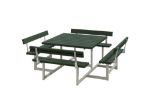 Plus Picnic Picknicktisch 8-Sitzer mit 4 Rückenlehnen grün 200 cm
