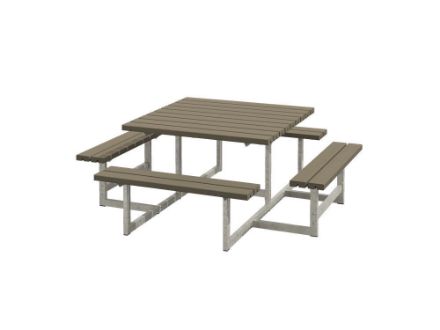 Plus Picnic Picknicktisch 8-Sitzer graubraun 200 cm Plus Picnic Picknicktisch 8-Sitzer graubraun 200 cm