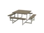 Plus Picnic Picknicktisch 8-Sitzer graubraun 200 cm