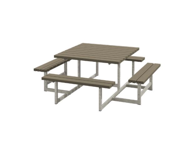 Plus Picnic Picknicktisch 8-Sitzer graubraun 200 cm