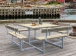 Picture of Plus Picnic picnic table 8-seater with 4 backrests pressure-treated 224 cm