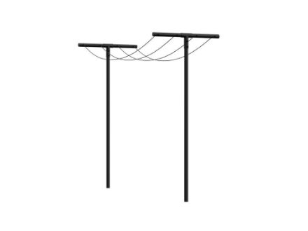 Plus Pipe Trockengestell Stahl schwarz 235 cm x d=4,2 cm mit Leine Plus Pipe Trockengestell Stahl schwarz 235 cm x d=4,2 cm mit Leine