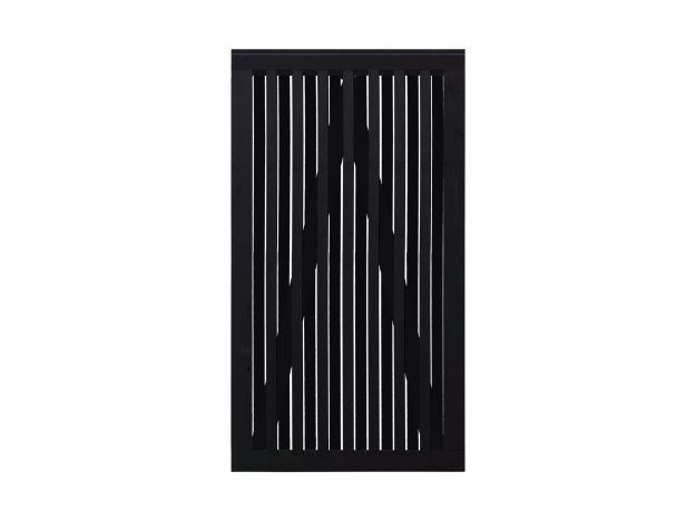 Plus Nagano Sichtschutztüre Einzeltor Kiefer-Fichte schwarz 100 × 180 cm