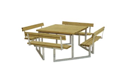 Plus Twist Sitzgruppe Kombimöbel mit 4 Rückenlehnen Kiefer-Fichte druckimprägniert 227 cm Plus Twist Sitzgruppe Kombimöbel mit 4 Rückenlehnen Kiefer-Fichte druckimprägniert 227 cm