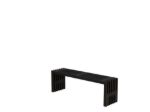 Plus Rustik Trallebank schmal Kiefer-Fichte schwarz 138 cm