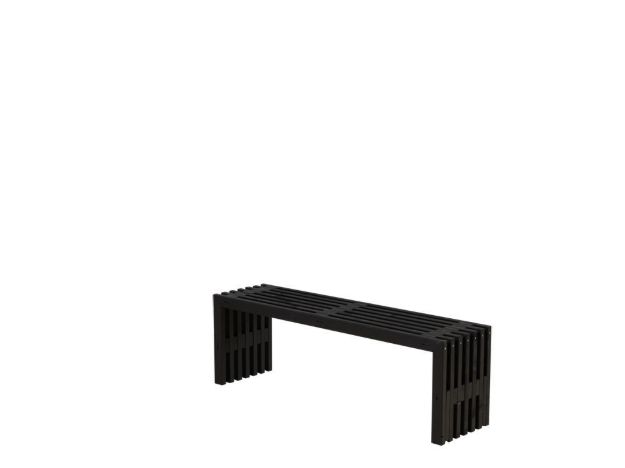 Plus Rustik Trallebank schmal Kiefer-Fichte schwarz 138 cm