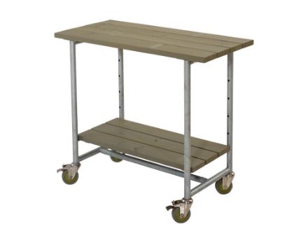 Plus Urban rollbarer Picknick-Pflanztisch-Grilltisch Kiefer-Fichte graubraun 100 cm Plus Urban rollbarer Picknick-Pflanztisch-Grilltisch Kiefer-Fichte graubraun 100 cm