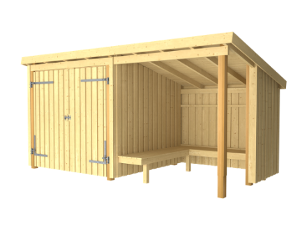 Plus Nordic Gerätehaus - Feuerhütte Typ 1C mit Anker und Aluschiene Plus Nordic Gerätehaus - Feuerhütte Typ 1C mit Anker und Aluschiene
