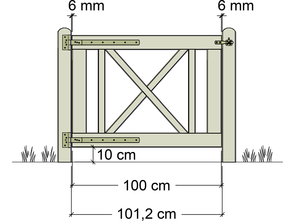 PPlus Rom Einzeltor 100 x 75 cm mit Beschlägen kaufen plusgarten