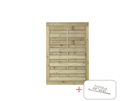 Plus Bergen Einzeltor druckimprägniert 100 x 150 cm mit Beschlägen Plus Bergen Einzeltor druckimprägniert 100 x 150 cm mit Beschlägen