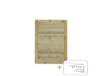 Plus Plank Gartentüre Fichte druckimprägniert 100 x 125 cm mit Beschlägen