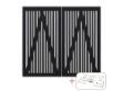 Plus Sendai Doppeltor Sichtschutztor Kiefer-Fichte schwarz 200 × 180 cm mit Beschlägen