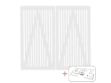 Plus Sendai Sichtschutz Doppeltor Kiefer-Fichte weiss 200 × 180 cm mit Beschlägen