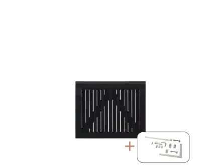 Plus Nagano Gartentüre Einzeltor Kiefer-Fichte schwarz 100 × 80 cm mit Beschlägen Plus Nagano Gartentüre Einzeltor Kiefer-Fichte schwarz 100 × 80 cm mit Beschlägen