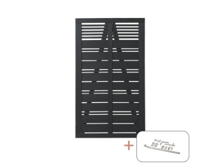 Plus Silence Einzeltor schwarz grundiert 100 x 170 cm mit Beschlägen Plus Silence Einzeltor schwarz grundiert 100 x 170 cm mit Beschlägen