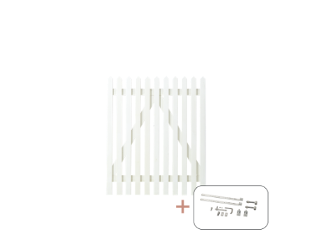 Plus Skagen Lux Einzeltor Gartentor weiss grundiert 100 x 120 cm mit Beschlägen Plus Skagen Lux Einzeltor Gartentor weiss grundiert 100 x 120 cm mit Beschlägen