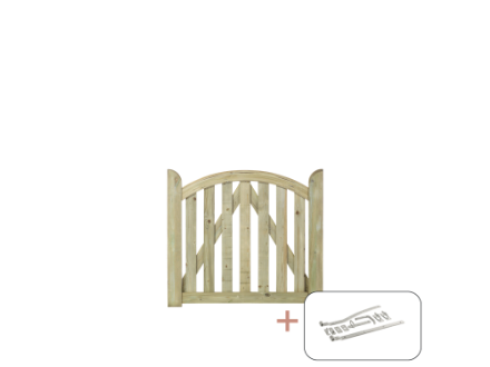 Plus Ligno Einzeltor Gartentor 100 x 88 / 85 cm mit Beschlägen DIN R Plus Ligno Einzeltor Gartentor 100 x 88 / 85 cm mit Beschlägen DIN R