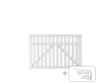 Plus Country breites Einzeltor weiss grundiert 150 x 98 cm mit Beschlägen