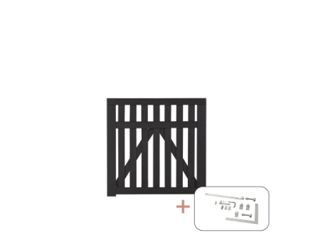 Plus Country Einzeltor Gartentor schwarz grundiert 100 x 98 cm mit Beschlägen Plus Country Einzeltor Gartentor schwarz grundiert 100 x 98 cm mit Beschlägen