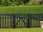 Plus Country Einzeltor Gartentor schwarz grundiert 100 x 98 cm mit Beschlägen
